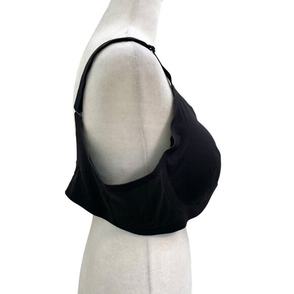 Honeylove Crossover WireFree Lace Bra Removable Pads Black size 1X - Picture 6 of 11